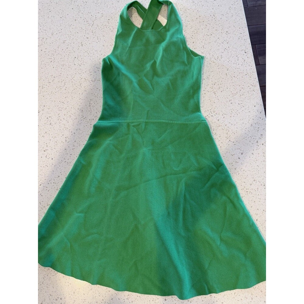7th Avenue Design Studio NY & Co Green A-Line Dress Halter Sleeveless Pullover S
